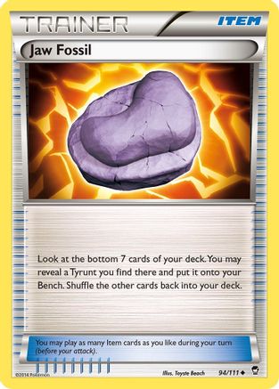 Jaw Fossil 094/111 - XY Furious Fists Reverse Holofoil