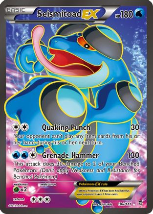 Seismitoad EX (Full Art) 106/111 - XY Furious Fists Holofoil