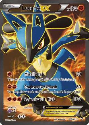 Lucario EX (Full Art) 107/111 - XY Furious Fists Holofoil