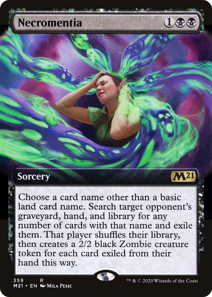 Necromentia (M21-359) - Core Set 2021: (Extended Art)