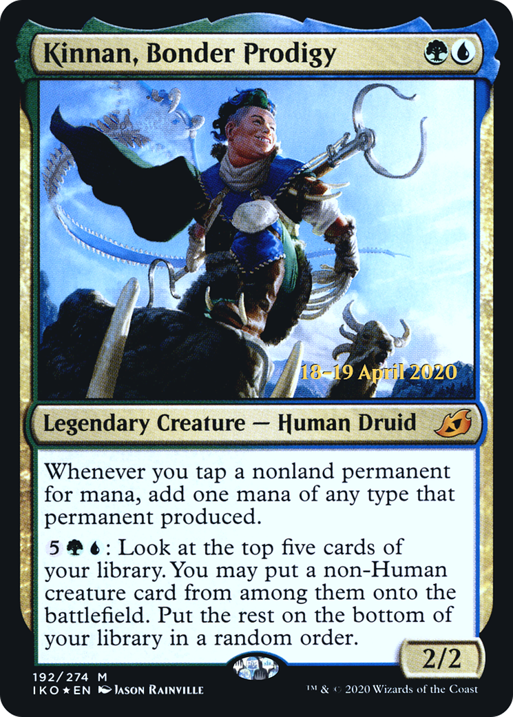 Kinnan, Bonder Prodigy (PRE-192S) - Ikoria: Lair of Behemoths Promos Foil