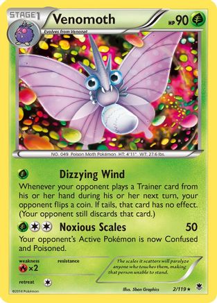 Venomoth 002/119 - XY Phantom Forces