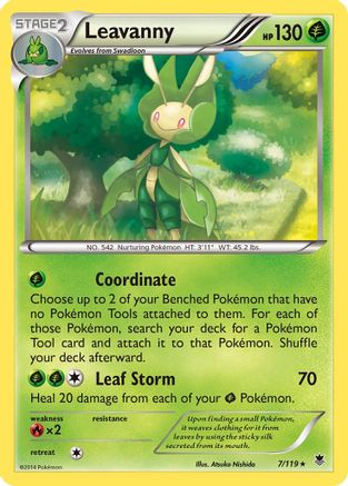 Leavanny 007/119 - XY Phantom Forces Reverse Holofoil