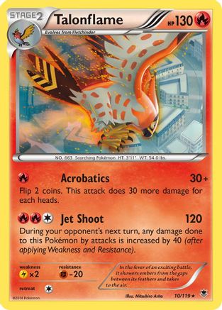 Talonflame 010/119 - XY Phantom Forces Reverse Holofoil