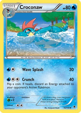 Croconaw 016/119 - XY Phantom Forces Reverse Holofoil