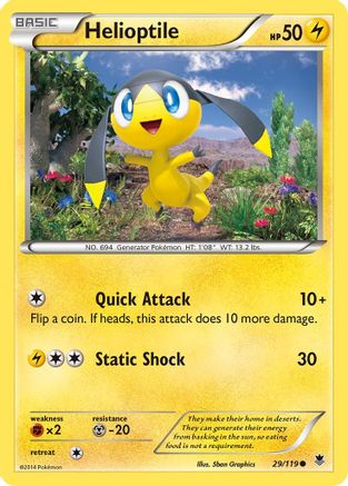 Helioptile 029/119 - XY Phantom Forces Reverse Holofoil