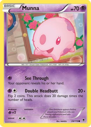 Munna 039/119 - XY Phantom Forces Reverse Holofoil
