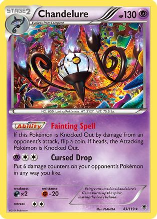 Chandelure 043/119 - XY Phantom Forces Holofoil