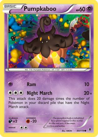 Pumpkaboo 044/119 - XY Phantom Forces Reverse Holofoil