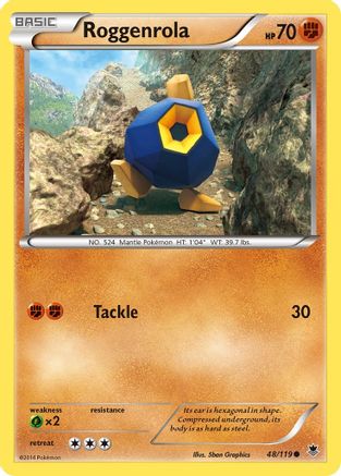 Roggenrola 048/119 - XY Phantom Forces Reverse Holofoil