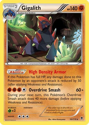 Gigalith 050/119 - XY Phantom Forces Holofoil
