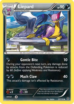 Liepard 057/119 - XY Phantom Forces Reverse Holofoil