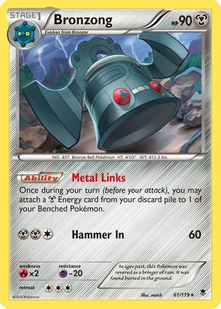 Bronzong 061/119 - XY Phantom Forces Reverse Holofoil