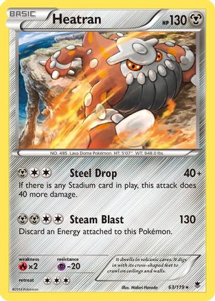 Heatran 063/119 - XY Phantom Forces Reverse Holofoil