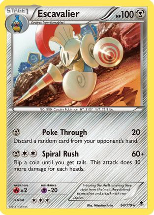 Escavalier 064/119 - XY Phantom Forces Reverse Holofoil