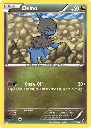Deino 072/119 - XY Phantom Forces Reverse Holofoil