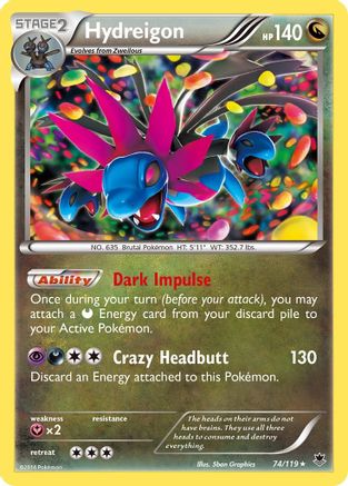 Hydreigon 074/119 - XY Phantom Forces Holofoil
