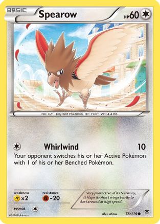 Spearow 078/119 - XY Phantom Forces Reverse Holofoil
