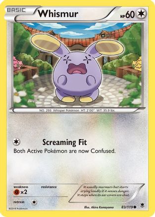 Whismur 083/119 - XY Phantom Forces Reverse Holofoil