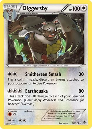 Diggersby 088/119 - XY Phantom Forces Reverse Holofoil