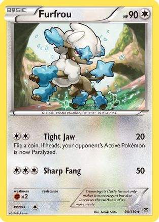 Furfrou 090/119 - XY Phantom Forces Reverse Holofoil