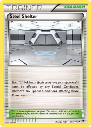 Steel Shelter 105/119 - XY Phantom Forces Reverse Holofoil