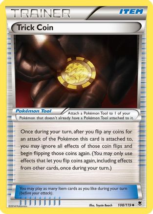 Trick Coin 108/119 - XY Phantom Forces Reverse Holofoil
