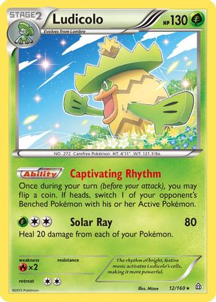 Ludicolo 012/160 - XY Primal Clash Reverse Holofoil