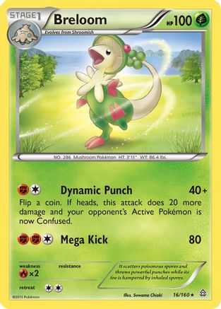 Breloom 016/160 - XY Primal Clash Reverse Holofoil