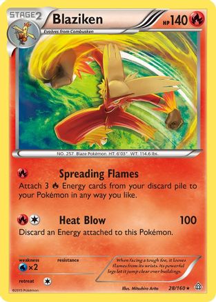 Blaziken 028/160 - XY Primal Clash Reverse Holofoil