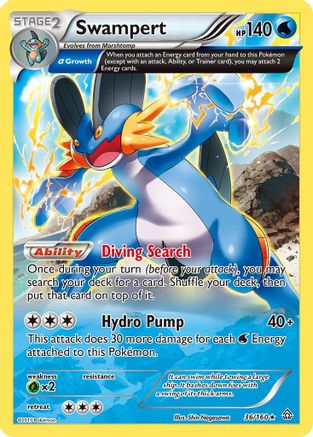 Swampert (Alpha) 036/160 - XY Primal Clash Reverse Holofoil