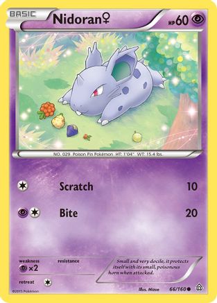 Nidoran (F) 066/160 - XY Primal Clash Reverse Holofoil