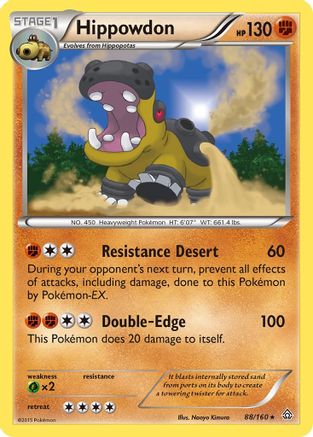 Hippowdon 088/160 - XY Primal Clash Reverse Holofoil