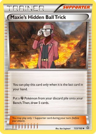 Maxie's Hidden Ball Trick 133/160 - XY Primal Clash Reverse Holofoil