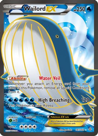 Wailord EX (Full Art) 147/160 - XY Primal Clash Holofoil