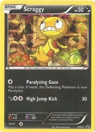 Scraggy BW25 - Black and White Promos - Holofoil