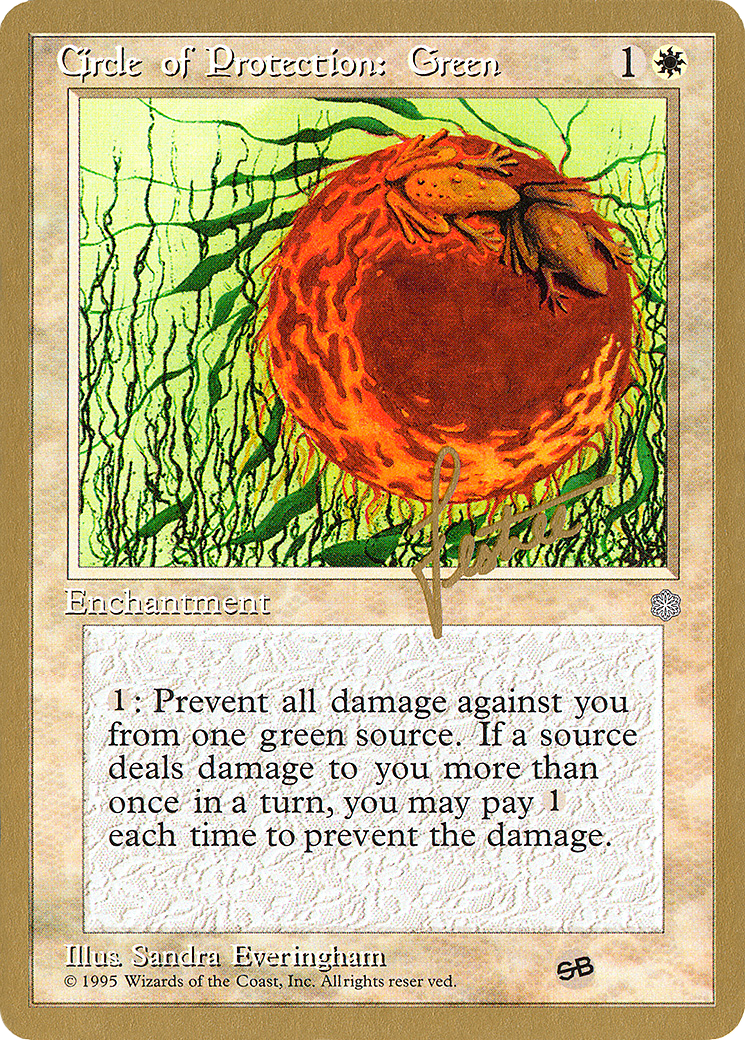 Circle of Protection: Green (WCD-) - Pro Tour Collector Set