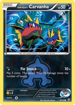 Team Aqua's Carvanha 020/34 - Double Crisis