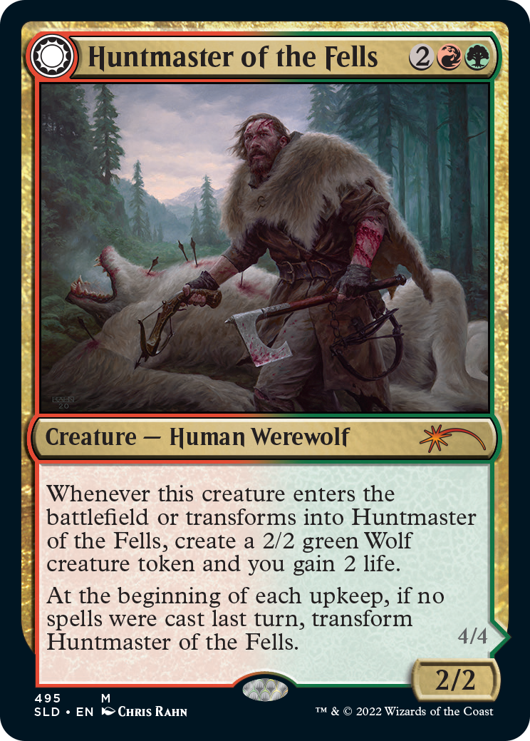 Huntmaster of the Fells // Ravager of the Fells (SLD-495) - Secret Lair Drop: (Double Faced Transform) Foil