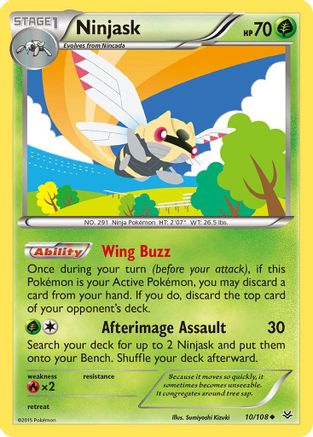 Ninjask 010/108 - XY Roaring Skies Reverse Holofoil