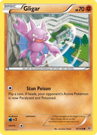 Gligar 036/108 - XY Roaring Skies Reverse Holofoil