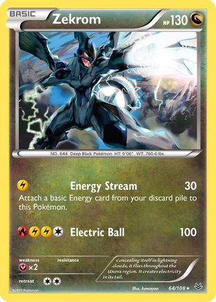Zekrom 064/108 - XY Roaring Skies Holofoil