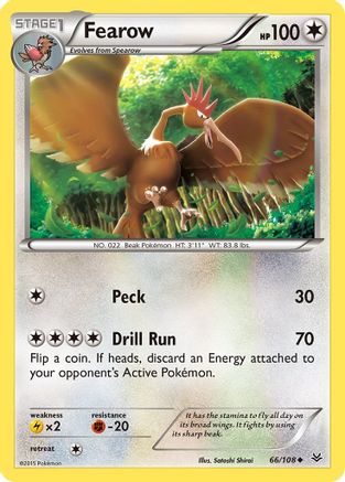 Fearow 066/108 - XY Roaring Skies Reverse Holofoil