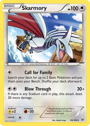 Skarmory 069/108 - XY Roaring Skies Reverse Holofoil