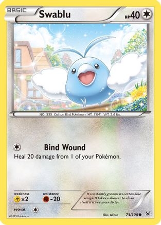 Swablu 073/108 - XY Roaring Skies Reverse Holofoil