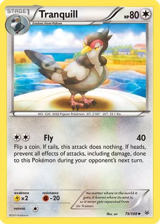 Tranquill 079/108 - XY Roaring Skies Reverse Holofoil