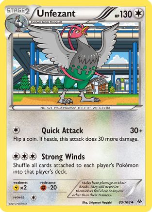 Unfezant 080/108 - XY Roaring Skies