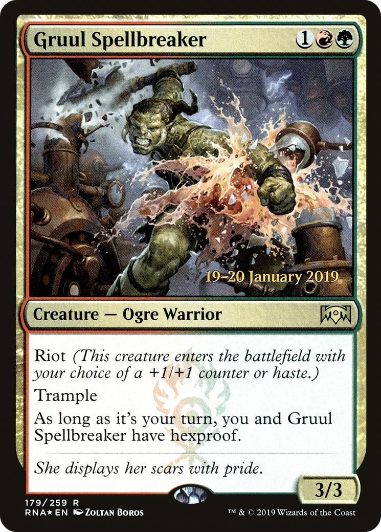Gruul Spellbreaker (PRE-179S) - Ravnica Allegiance Promos Foil