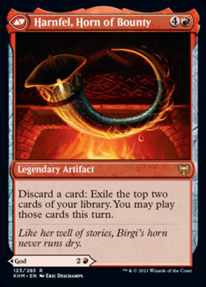 Birgi, God of Storytelling // Harnfel, Horn of Bounty (KHM-123) - Kaldheim Foil