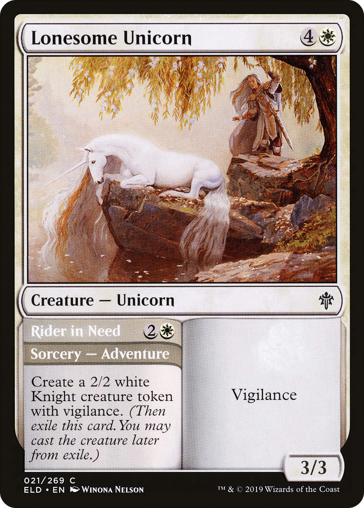 Lonesome Unicorn // Rider in Need (ELD-021) - Throne of Eldraine Foil